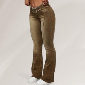 Women's Brown Flared Jeans
